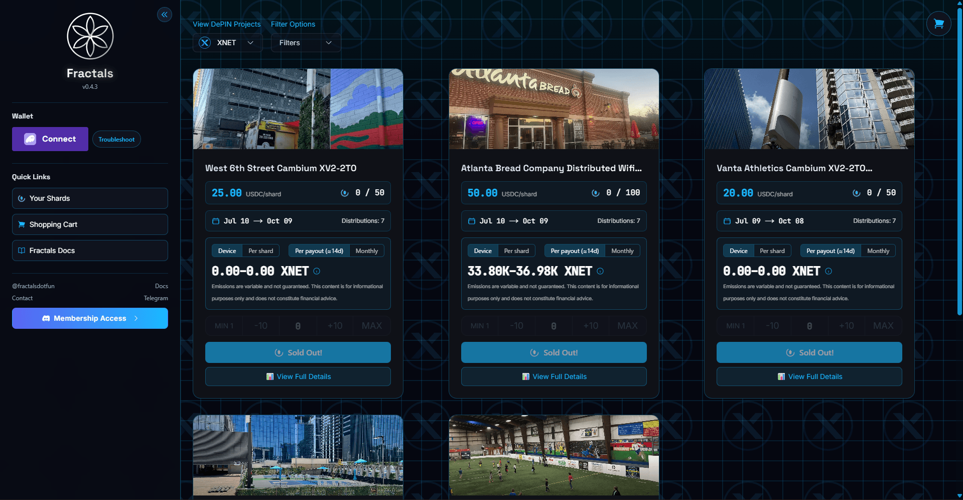 Fractals marketplace visualization